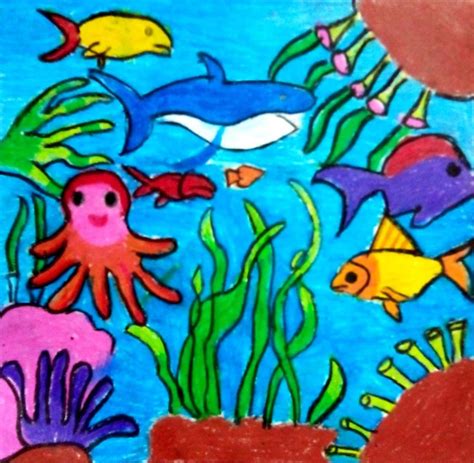 Lukisan Hidupan Di Dasar Laut Cartoon Marine Life Vector Cartoons