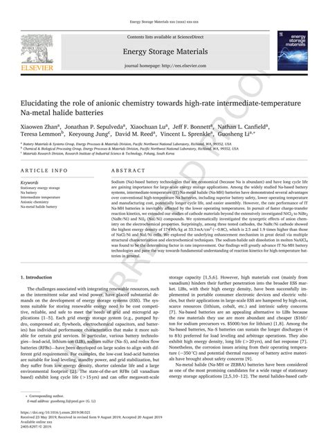 PDF Elucidating The Role Of Anionic Chemistry Towards High Rate