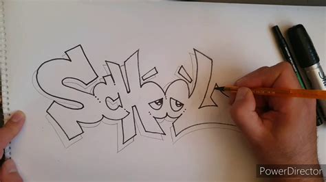How To Draw Graffiti Lettering Youtube