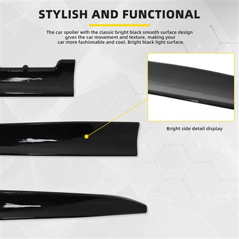 Snapklik DREAMOTOR Car Universal Rear Spoiler 54 Trunk Spoiler