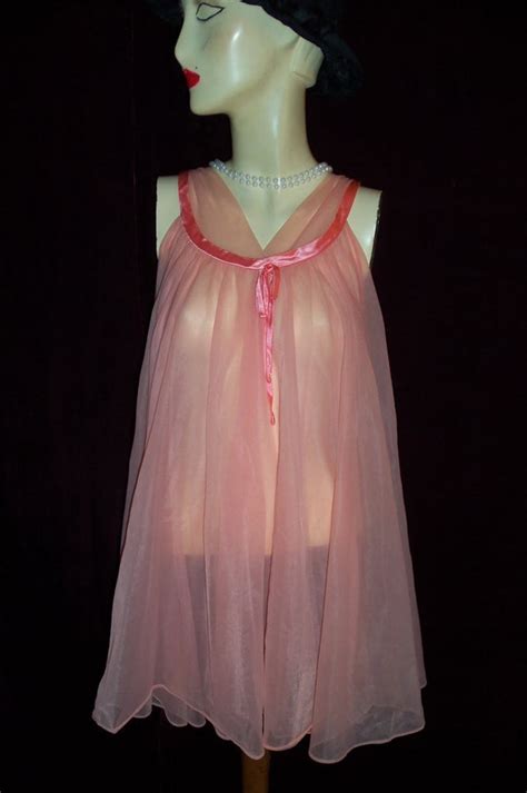 Vintage S Nylon Chiffon Babydoll Nightgown By Thefrenchboudoir