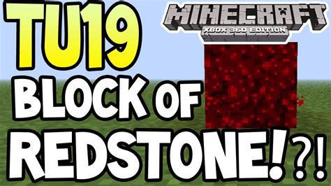 Minecraft Xbox 360ps3 Tu19 Update Redstone Block Explained