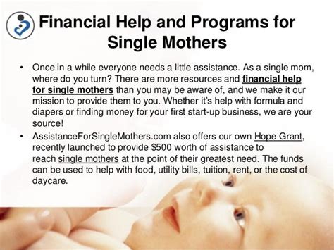 help for single mothers