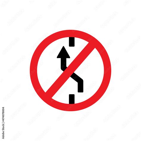 Forbidden Road Sign Stop Road Sign With Hand Gesture Vector Red Do
