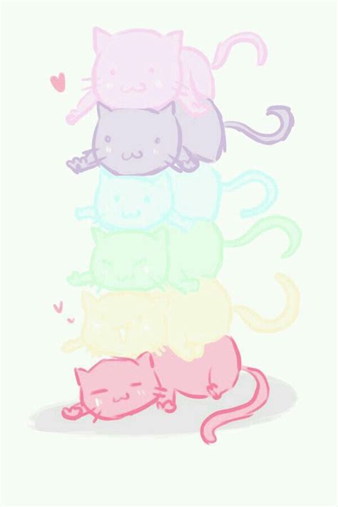 Pastel Cats Cute Doodles Kawaii Drawings Kawaii Art