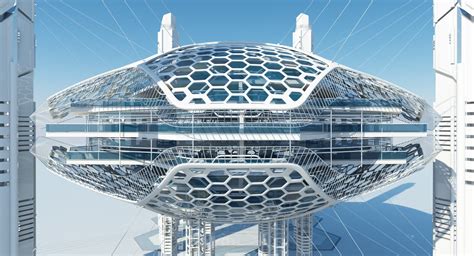 Futuristic Architectural 3d Model