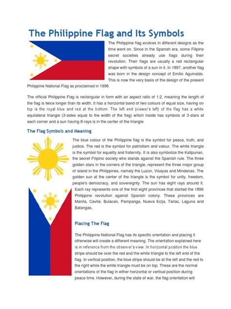 The Philippine Flag And Its Symbols Symbols Geometry