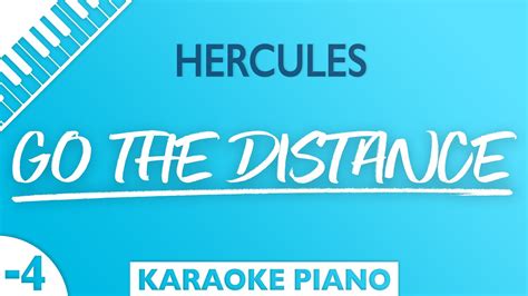 go the distance hercules lower key piano karaoke youtube