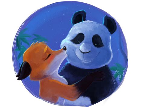 Fox And Panda By Yankovskayajulia On Deviantart
