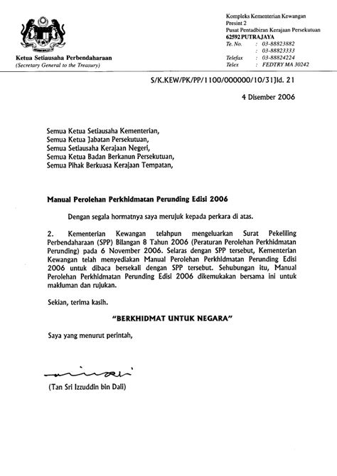 Surat sokongan dan pengesahan ketua jabatan 09 mp3 & mp4. Manual Perolehan Perunding 2006
