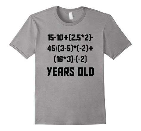 15 Years Old Algebra Equation Funny 15th Birthday Math Shirt Art