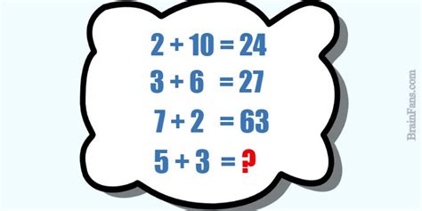 Brain Teaser Number And Math Puzzle Math Find The Number Brain