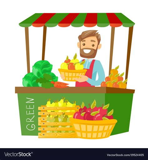 Cartoon Picture Of Fruit Seller