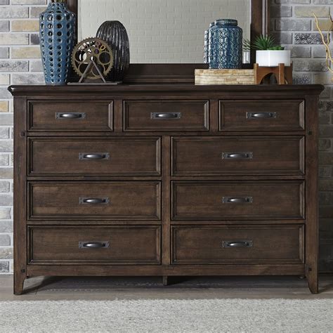 Saddlebrook 9 Drawer Dresser 184 Br31 By Liberty Furniture At Missouri