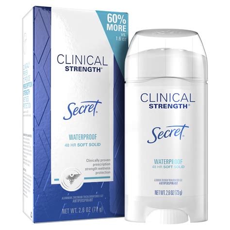 Secret Clinical Strength Antiperspirant Deodorant Soft Solid Waterproof