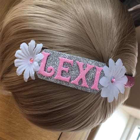 Unique Customised Glitter Silver And Pink Name Headband With Etsy