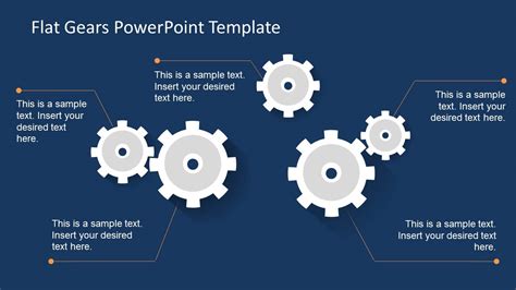 Modern Flat Gears Powerpoint Template Slidemodel