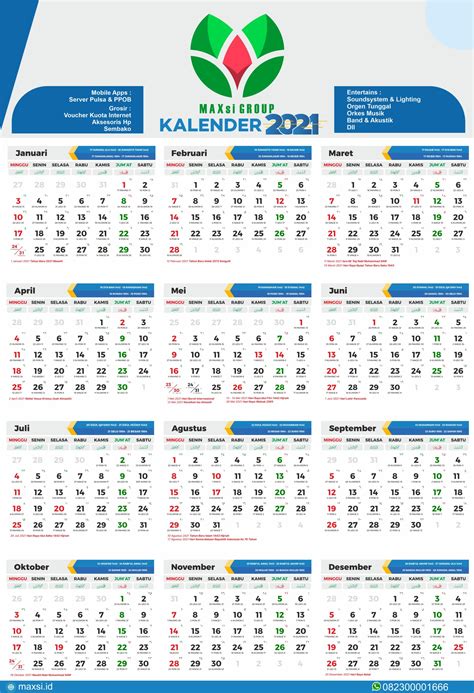 Updated on nov 27, 2019. Download Kalender 2021 Gratis CDR PNG - MAXsi GROUP - MAXsi.id
