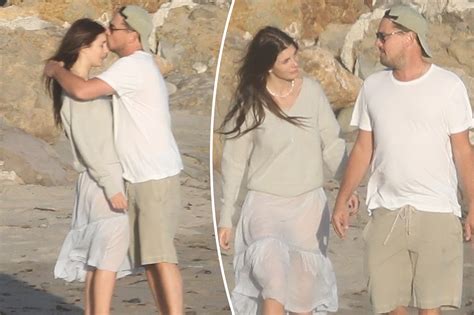 Leonardo Dicaprio Appears To Comfort Camila Morrone On The Beach