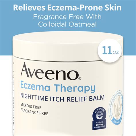 Aveeno Eczema Therapy Nighttime Itch Relief Balm Fragrance Free 11 Oz