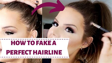 How To Fake A Perfect Hairline Tutorial Quick And Easy Youtube