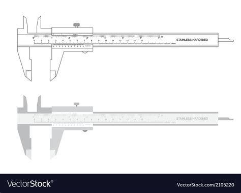 Vernier Caliper Tool Royalty Free Vector Image