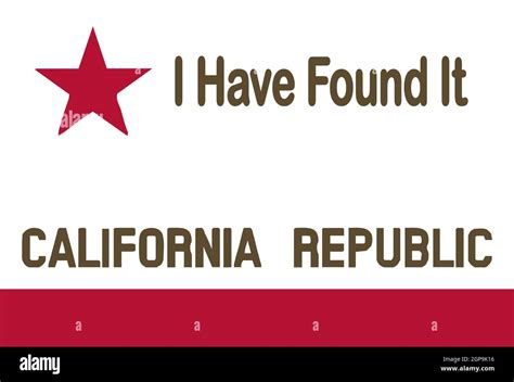 The Flag Of The Usa State Of California With State Motto Stock Photo