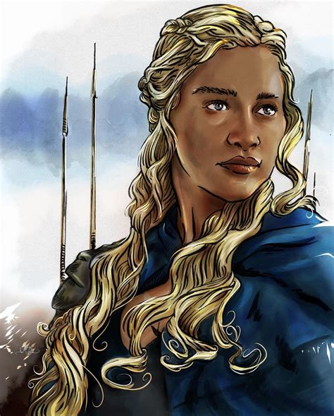 Fan Art Drawing Of Emilia Clarke As Daenerys Targaryen