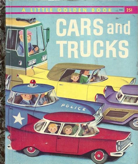 Postage on 1 to 3 of these little books is $1.00; VINTAGE! 1950's Children's Little Golden Book~CARS AND ...
