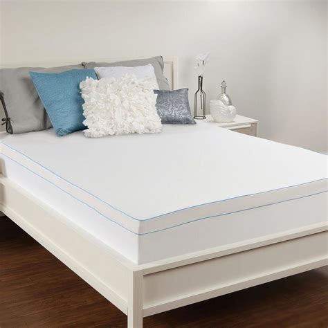 Engineered with a cooling gel swirl, this memory foam mattress topper keeps your bed temperature neutral and comfortable for a restful night's sleep. Sealy 3 in. Queen Memory Foam Mattress Topper-F02-00050 ...