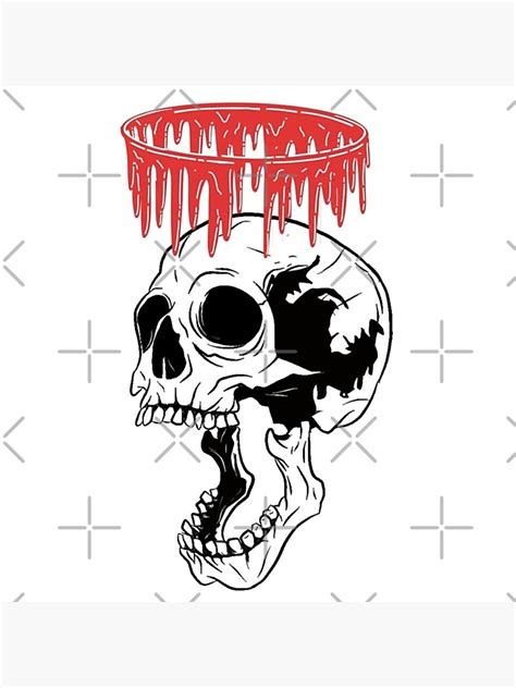 Blood Crown Skull Screaming Skull Scary Blood Skull Halloween