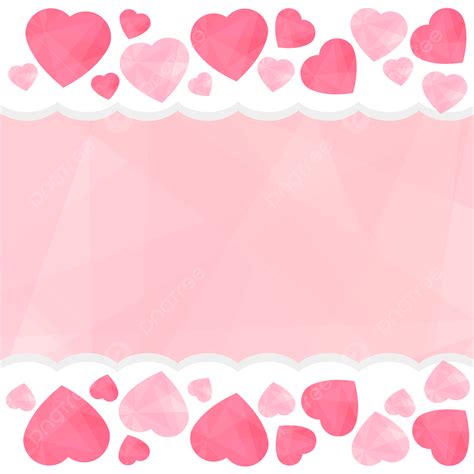 Valentines Day Pink And Red Hearts Background Pink Heart Geometric