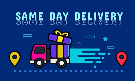 Premium Vector Same Day Delivery Banner
