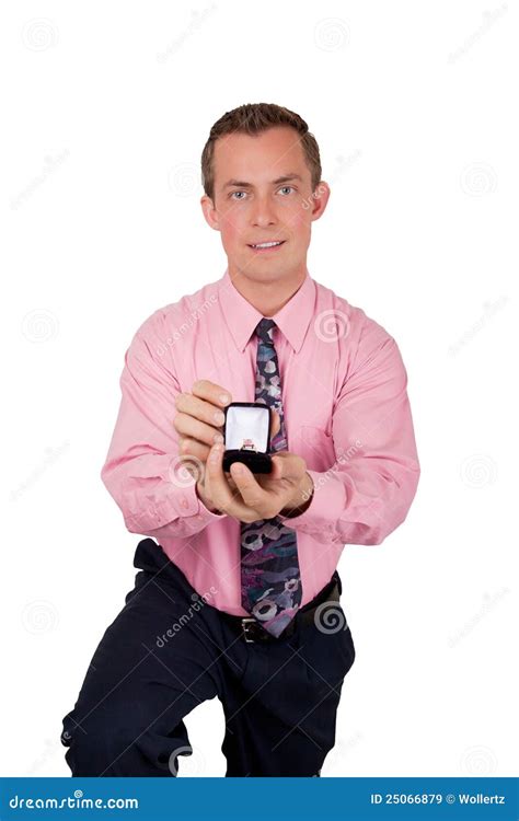 Man In Pink Proposing Stock Image Image Of Attractive 25066879