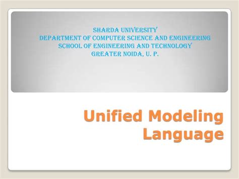 Unified Modelling Language Uml Ppt