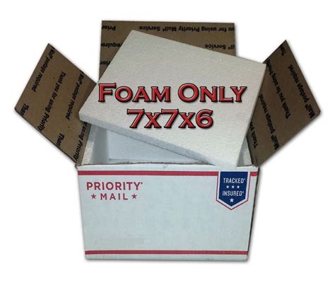 Usps 7x7x6 Priority 12″ Foam 25 Sets 235 Ea Superior Shipping