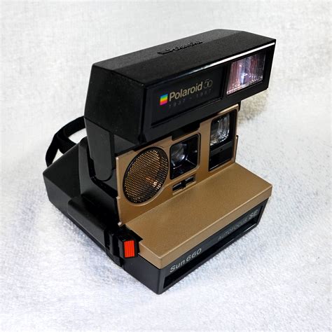 Original Gold 50th Anniversary Polaroid 660 Sonar Autofocus Refreshed