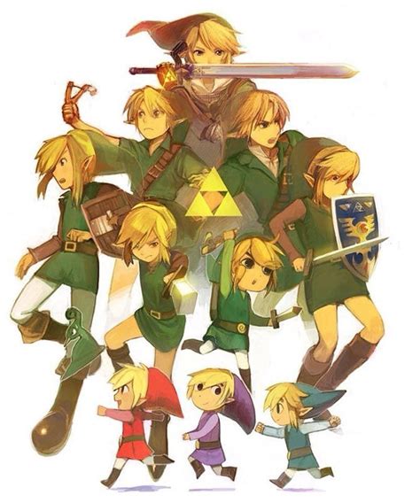 Different Links From The Legend Of Zelda Legend Of Zelda Zelda Art