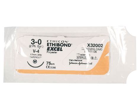 Suture Ethibond Excel Ethicon E6943h Verde 3 0 17 Ago Tapercut 75 Cm