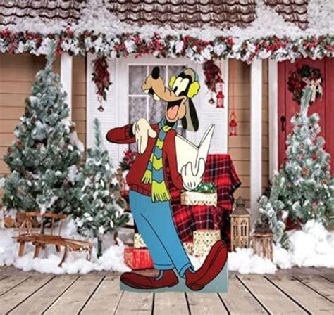 Disney Goofy Singing Christmas Yard Art Setdisney Yard Art Etsy