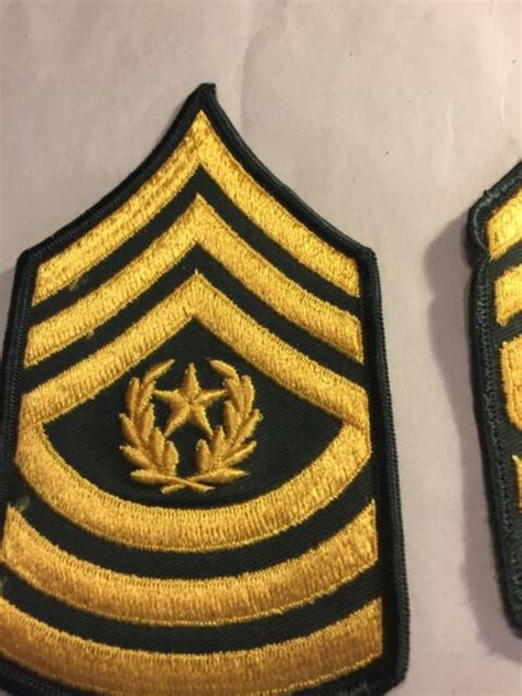 Us Army Cmd Sgt Major Rank Chevrons Sew On Male Pair 2 Pcs Ebay