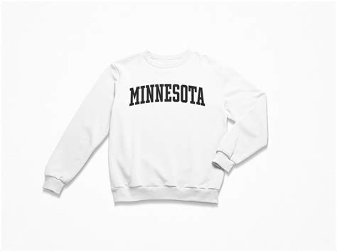 Minnesota Sweatshirt Minnesota Crewneck College Style Etsy