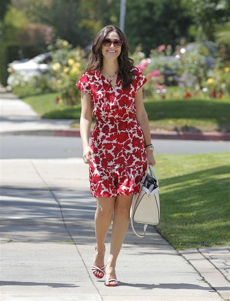 Emmy Rossum Is Hot In Red Glasses And Matching Dress Out In Los Angeles July 2014 • Celebmafia