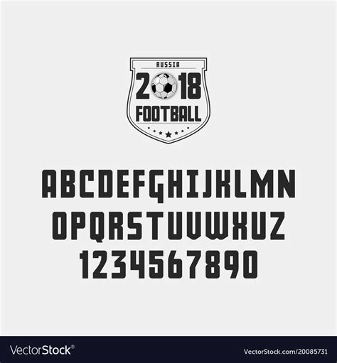 Set Of Football Soccer Badge Logo And Font Vector Image