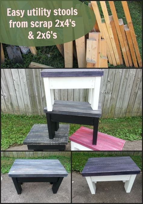 How To Make Utility Stoolsbenches Out Of Scrap Lumber Using 2x4s And