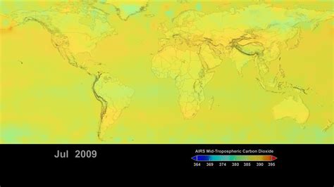 nasa svs aqua airs carbon dioxide 2002 2009 with mauna loa carbon dioxide graph