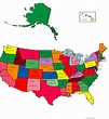 Political map of the united states of america