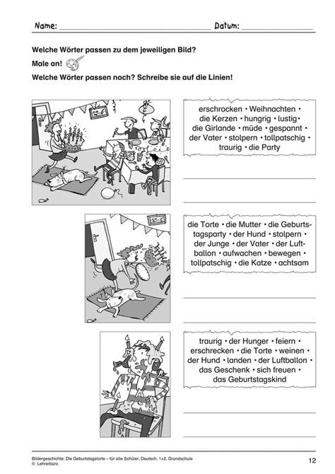 Kostenlose arbeitsblätter und unterrichtsmaterial zum ausdrucken für deutsch in der 2. Pin von Elisabeth Bulitta auf Bildergeschichten | Deutsch ...
