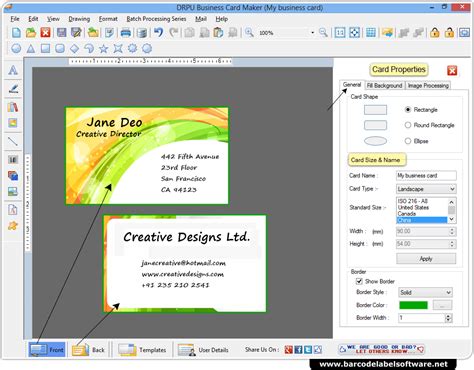 Never be caught without a couple to give out. Business Card Maker Software designs business cards in ...