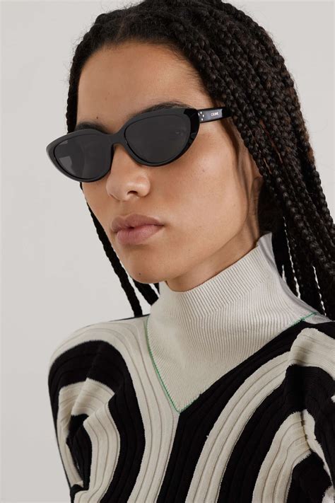 Celine Eyewear Cat Eye Acetate Sunglasses Net A Porter